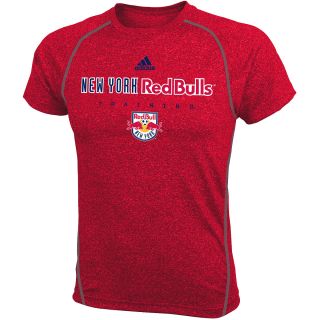 adidas Youth New York Red Bulls Speedwick Heathered Short Sleeve T Shirt   Size: