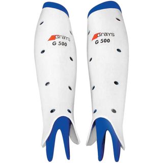 Grays G500 Field Hockey Shin Guards   Size Large, White (769370214034)