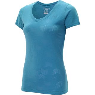 CHAMPION Womens Burnout Short Sleeve T Shirt   Size: Xl, Turquoise