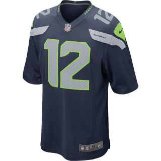 NIKE Mens Seattle Seahawks 12th Fan Game Team Color Jersey   Size: Large,