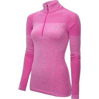 NIKE Womens Dri Fit Knit 1/2 Zip Long Sleeve Running Shirt   Size Xl, Club