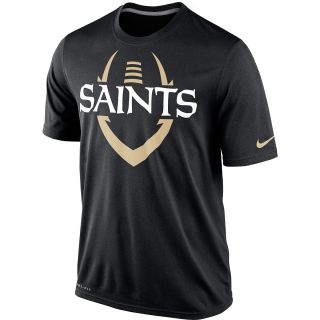 NIKE Mens New Orleans Saints Dri FIT Legend Icon Short Sleeve T Shirt   Size: