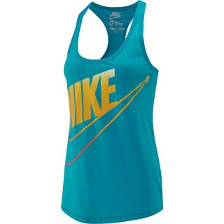 NIKE Womens Futura Fade Loose Tank   Size Medium, Turbo Green/grey