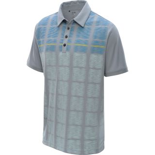 adidas Mens CLIMACOOL Window Pane Printed Short Sleeve Golf Polo   Size: Large,