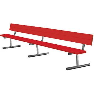 Sport Supply Group 15 Portable Bench with Back   Size: 15 Foot, Red (BEPG15CR)