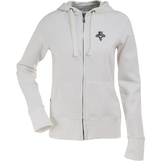 Antigua Womens Florida Panthers Signature Hooded White Full Zip Sweatshirt  