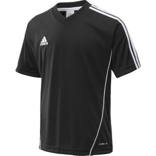 adidas Boys Estro 12 Short Sleeve Soccer Jersey   Size: Medium, Black/white