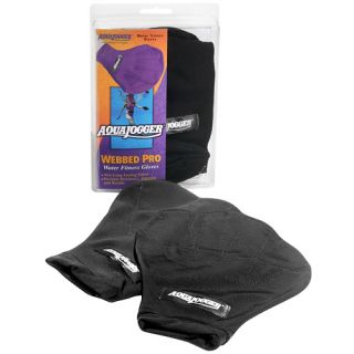 Aqua Jogger Webbed Pro Gloves   Size: Medium, Black (AP86 M)