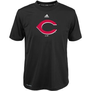adidas Youth Cincinnati Reds ClimaLite Team Logo Short Sleeve T Shirt   Size: