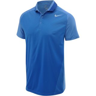 NIKE Mens Premier RF Short Sleeve Polo   Size: Large, Distance Blue/blue
