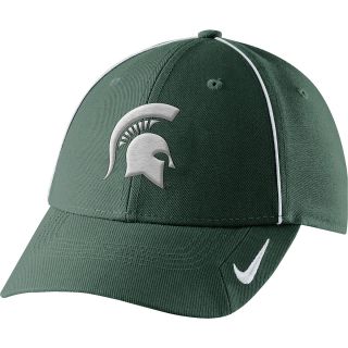 NIKE Mens Michigan State Spartans Coaches Legacy 91 Adjustable Cap, Green