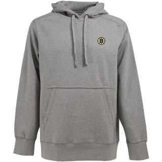Antigua Mens Boston Bruins Signature Hooded Gray Pullover Sweatshirt   Size