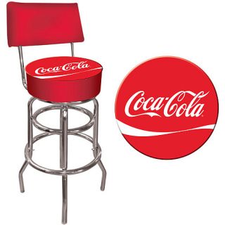 Trademark Global Coca Cola Pub Stool with Back (COKE 1100 DR)