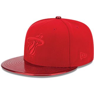 NEW ERA Mens Miami Heat MeddleD Solid Color 59FIFTY Fitted Cap   Size: 7.375,