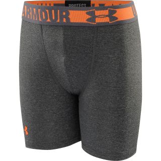 UNDER ARMOUR Boys HeatGear Sonic Fitted 4 inch Shorts   Size Xl, Carbon/orange
