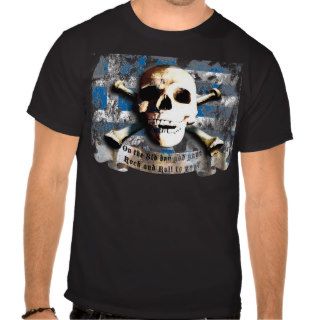 rock and roll skull with flag t shirts