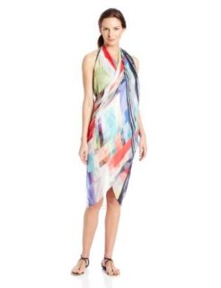 Echo Design Women's Colorblock Color Wheel Pareo Wrap, Multi, One Size at  Womens Clothing store