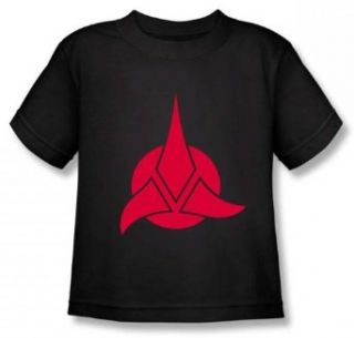 Star Trek Klingon Logo Juvenile Black T Shirt CBS548 KT: Fashion T Shirts: Clothing