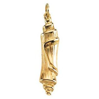 14k Yellow Gold Mezuzah Pendant (Made in Holy Land) Stuller Jewelry