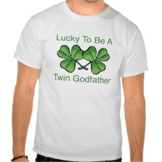 Lucky To Be Twin Godfather T Shirts