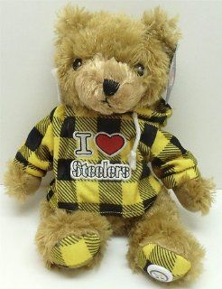 NFL Football Pittsburgh Steelers 13" Plush Team Themed Teddy Bear Wearing "I Love Steelers" Hoodie: Toys & Games
