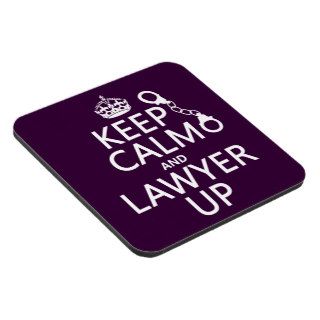Keep Calm and Lawyer Up (any color) Beverage Coasters
