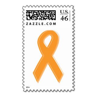 Orange Awareness Ribbon Postage Stamp