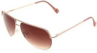 Jessica Simpson Women's J554 GLD Aviator Sunglasses,Gold Frame/Brown Gradient Lens,One Size: Clothing
