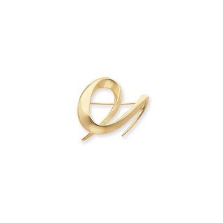 Gold plated Swirl Pin: Jewelry
