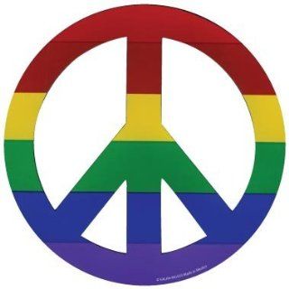 Funny & Novelty Magnets   Die Cut Magnet Rainbow Peace Sign! : Refrigerator Magnets : Everything Else