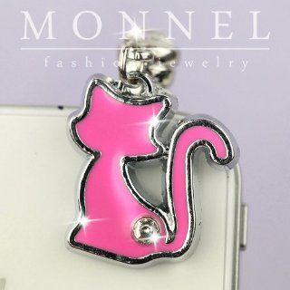 ip560 Cute Pink Pet Kitten Cat Dust Proof Phone Plug Cover Charm For Smart Phone: Cell Phones & Accessories