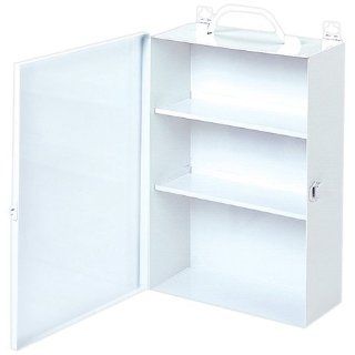 Durham 545 43 White Cold Rolled Steel 8 Unit Industrial Empty First Aid Cabinet, 10 1/4" Width x 14 3/4" Height x 4 5/8" Depth, 3 Shelves: Material Handling Equipment: Industrial & Scientific