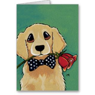 Cute Golden Retriever  Dog Thank You Card