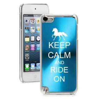 Apple iPod Touch 5th Generation Light Blue 5B547 hard back case cover Keep Calm and Ride On Horse: Cell Phones & Accessories