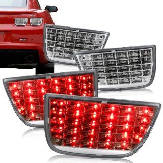 2010   2011 Chevy Camaro Chrome Housing w/ Clear Lens Sequential LED Tail Lights Automotive
