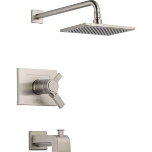 Delta Vero 1 Handle Thermostatic Tub and Shower Faucet Trim Kit Only in Stainless (Valve Not Included) T17T453 SS