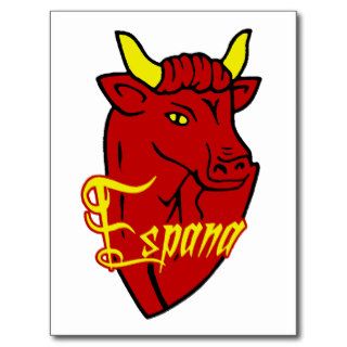 Espana Toro Spanish Bull for Spain lovers Post Card