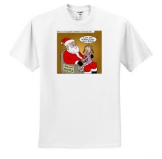 Rich Diesslins Funny Christmas Cartoons   Santa and Future Beauty Pagent Contestant   T Shirts: Novelty T Shirts: Clothing