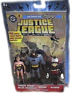 Justice League Unlimited Wonder Woman, Batman, & Bizarro Action Figure Set: Toys & Games