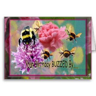 Birthday Buzz. Belated Birthday Card