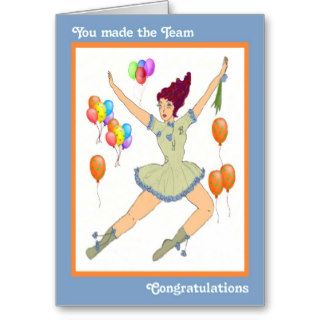Cheerleader Made Team Congratulations Card