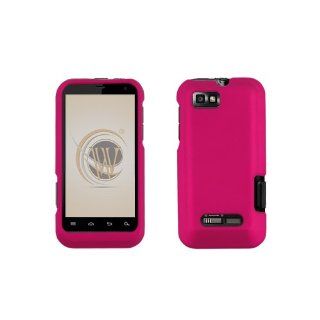 Rose Pink Rubberized Hard Case Cover for Motorola Defy XT / XT556: Cell Phones & Accessories