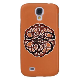 Brown Knotwork Circle Galaxy S4 Cases