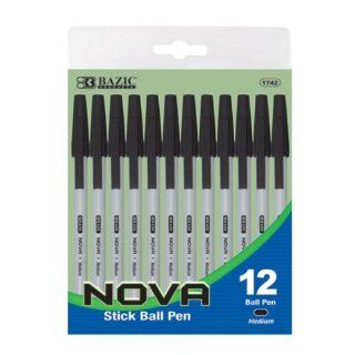 BAZIC Nova Black Color Stick Pen   Case Pack 144 SKU PAS311187: Patio, Lawn & Garden