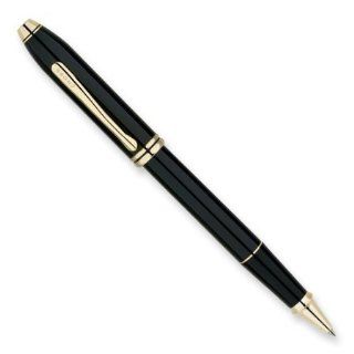 Cross Townsend, Black Lacquer, Selectip Rolling Ball Pen, with 23 Karat Gold Plated Appointments (575): Health & Personal Care