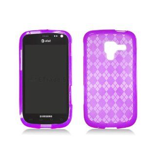 Clear Purple Flex Cover Case for Samsung Galaxy Exhilarate SGH I577: Cell Phones & Accessories