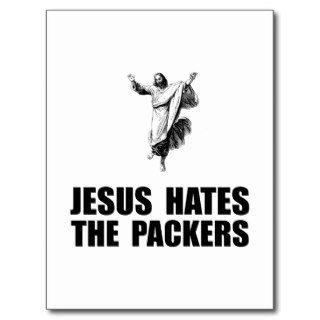 Jesus Hates Packers Postcard