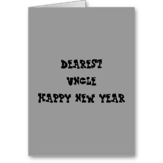 DEAREST UNCLE HAPPY NEW YEAR CARD