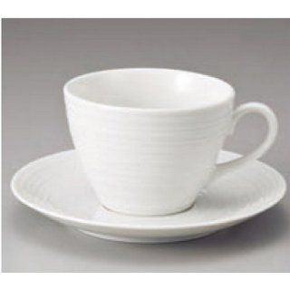drinkware cup with saucer kbu771 43 562 [saucer x 6.07 x 0.83 inch] Japanese tabletop kitchen dish Bowl dish spiral American porcelain bowl plate [ plate 15.4 x 2.1cm] cafe cafe Tableware restaurant business kbu771 43 562: Drinkware Cups With Saucers: Kitc