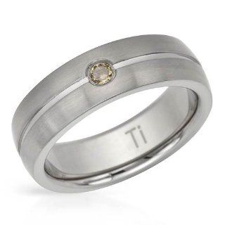 Titanium 0.12 CTW Color C2 C3 I1 I2 Diamond Band Men's Ring. Ring Size 10. Total Item weight 4.8 g.: Jewelry